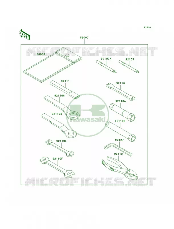 Owner's Tools Kawasaki MOTOS 650 2008 KLR650  KL650E8F