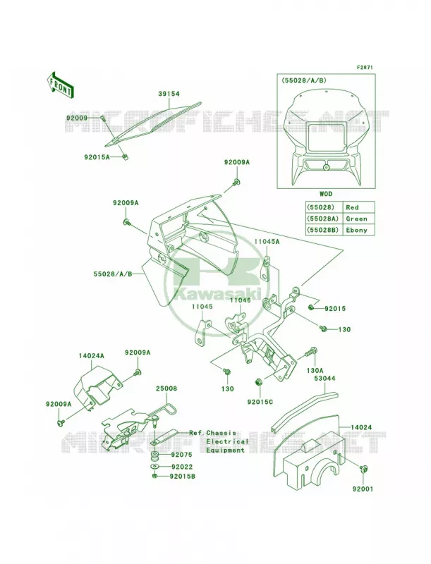 Cowling Kawasaki MOTOS 650 2007 KLR650  KL650A7F