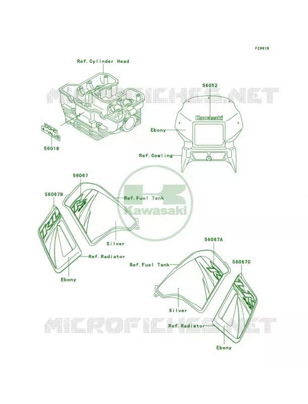 DecalsA7FEbony Kawasaki MOTOS 650 2007 KLR650  KL650A7F