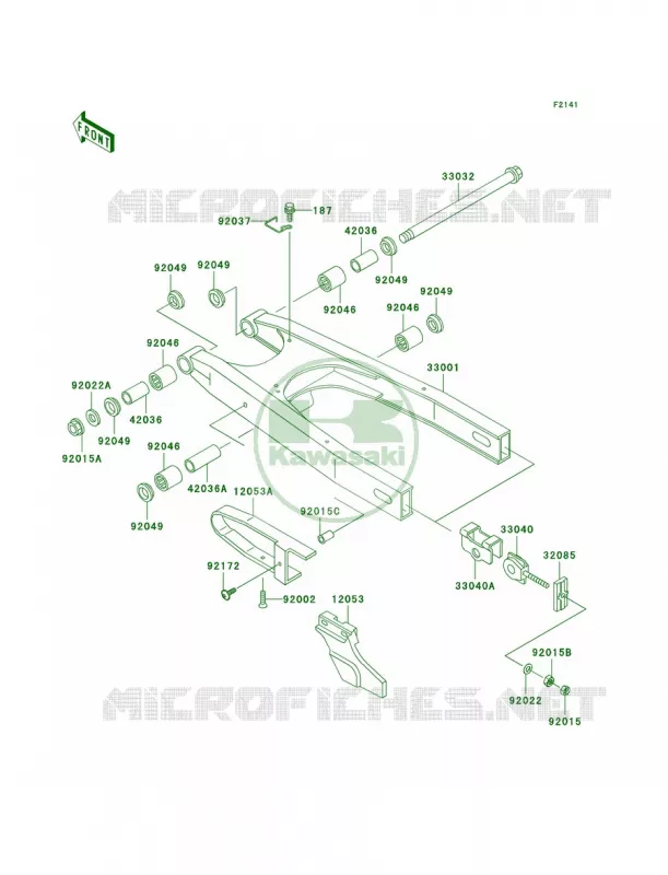 Swingarm Kawasaki MOTOS 650 2007 KLR650  KL650A7F