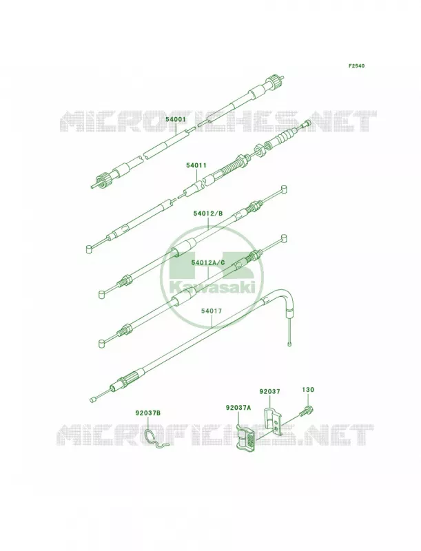 Cables Kawasaki MOTOS 250 2005 KLR250  KL250-D22