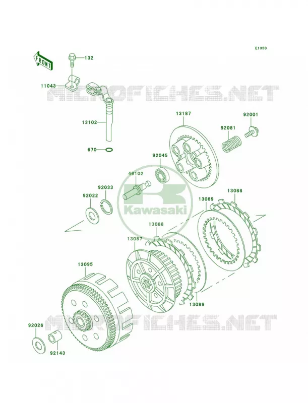 Clutch Kawasaki MOTOS 250 2005 KLR250  KL250-D22