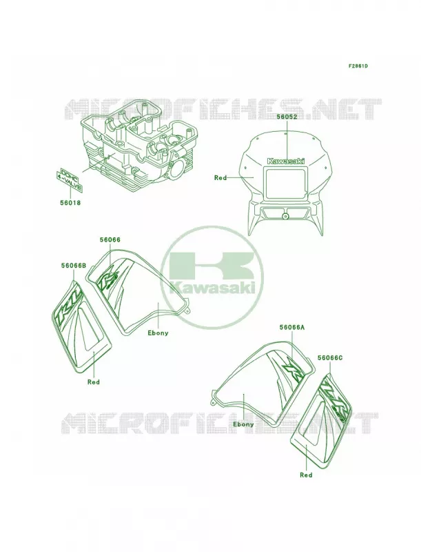 DecalsRedA19 Kawasaki MOTOS 650 2005 KLR650  KL650-A19