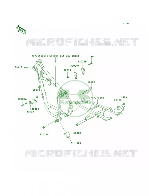 Frame Fittings Kawasaki MOTOS 250 2004 KLR250  KL250-D21