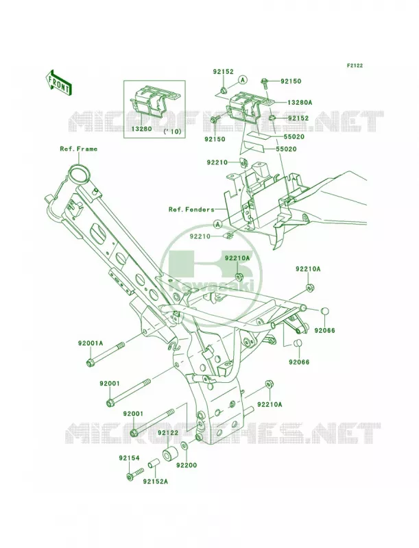 Engine Mount Kawasaki MOTOS 110 2011 KLX110L  KLX110DBF