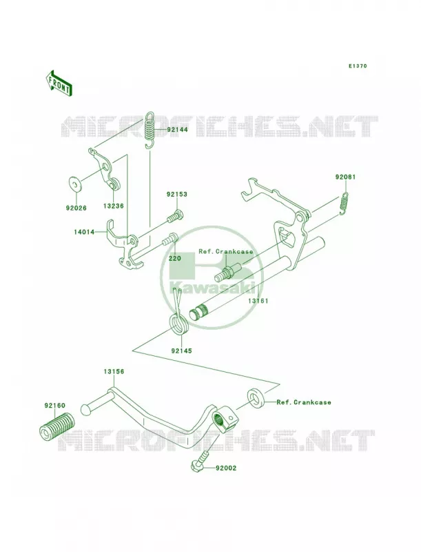 Gear Change Mechanism Kawasaki MOTOS 110 2011 KLX110L  KLX110DBF