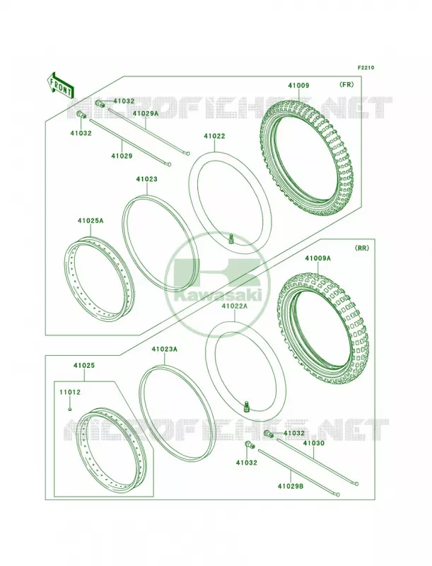 WheelsTires Kawasaki MOTOS 110 2011 KLX110L  KLX110DBF