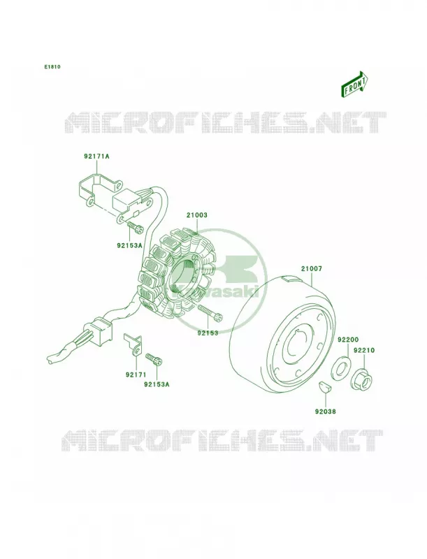 Generator Kawasaki MOTOS 400 2003 KLX400SR  KLX400-A1