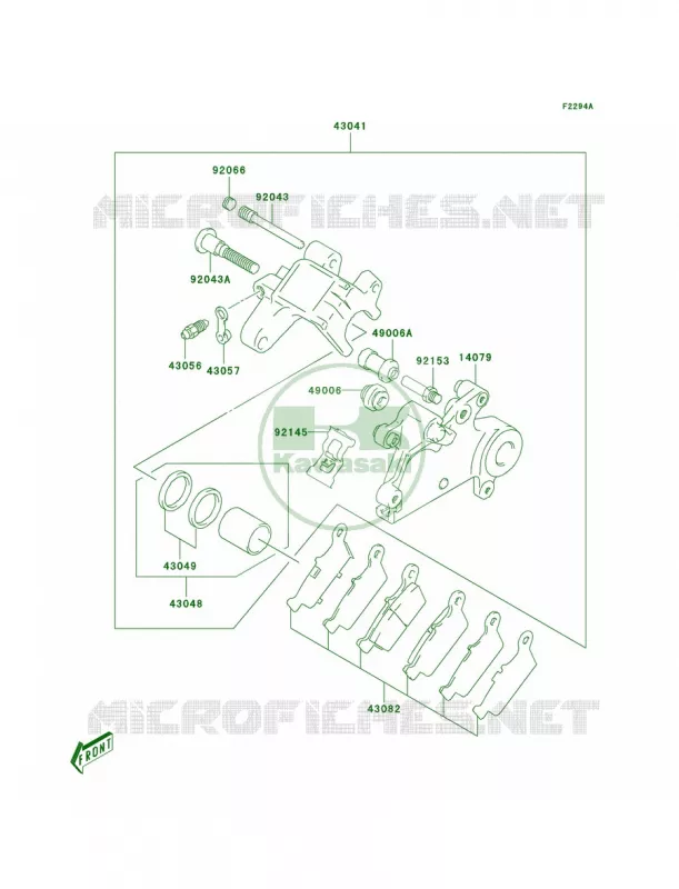 Rear BrakeKLX400-A2 Kawasaki MOTOS 400 2003 KLX400SR  KLX400-A1