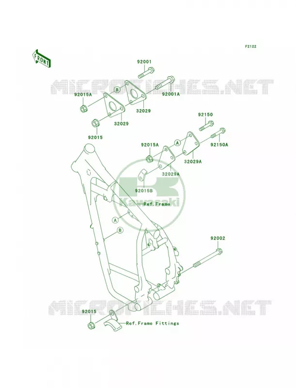 Engine Mount Kawasaki MOTOS 650 2002 KLR650  KL650-A16