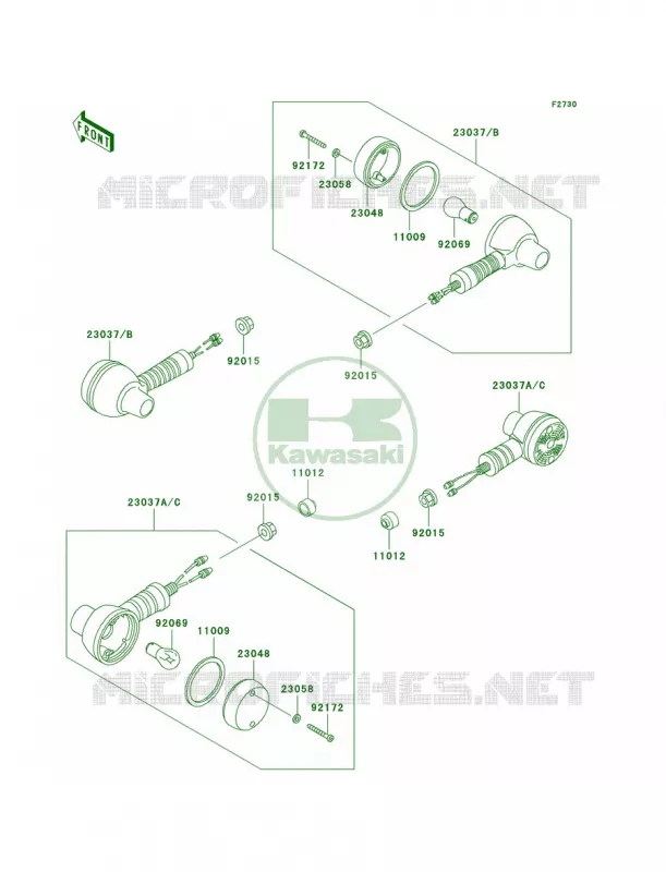 Turn Signals Kawasaki MOTOS 650 2002 KLR650  KL650-A16
