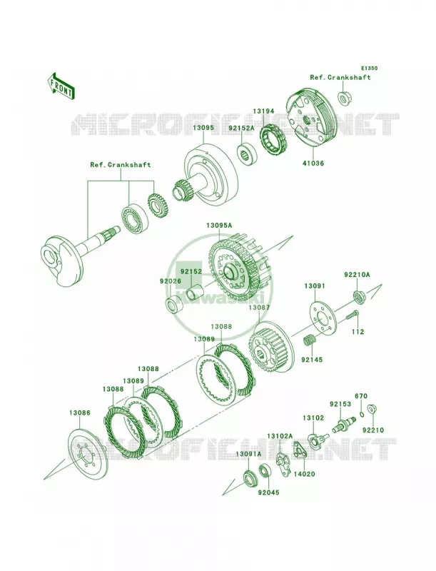 Clutch Kawasaki MOTOS 110 2011 KLX110  KLX110CBF