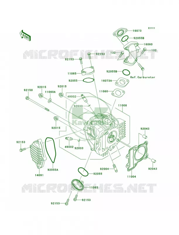 Cylinder Head Kawasaki MOTOS 110 2011 KLX110  KLX110CBF