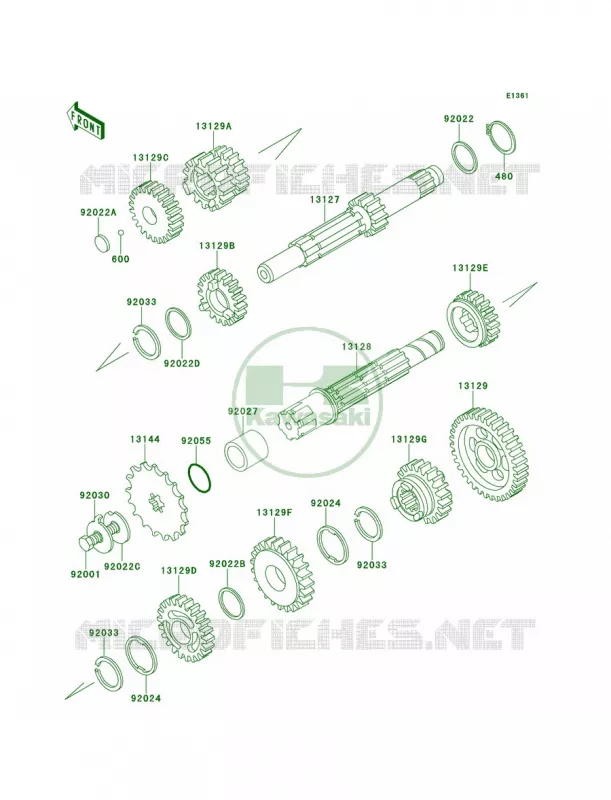 Transmission Kawasaki MOTOS 100 2000 KE100  KE100-B19