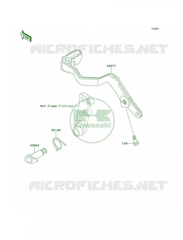 Brake Pedal Kawasaki MOTOS 650 2000 KLR650  KL650-A14
