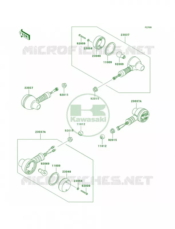 Turn Signals Kawasaki MOTOS 650 2000 KLR650  KL650-A14