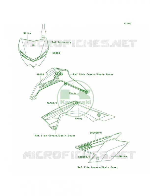 DecalsGreenAAF Kawasaki MOTOS 140 2011 KLX140  KLX140ABF