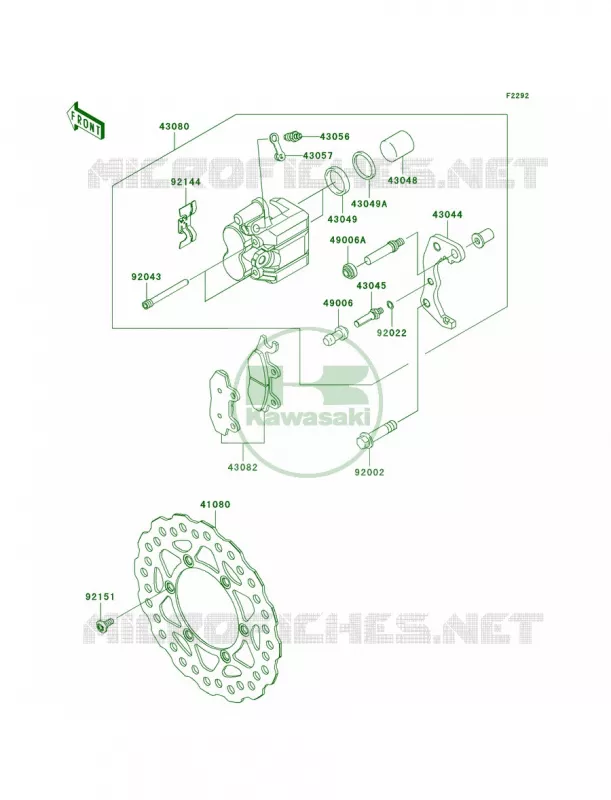 Front Brake Kawasaki MOTOS 140 2011 KLX140  KLX140ABF