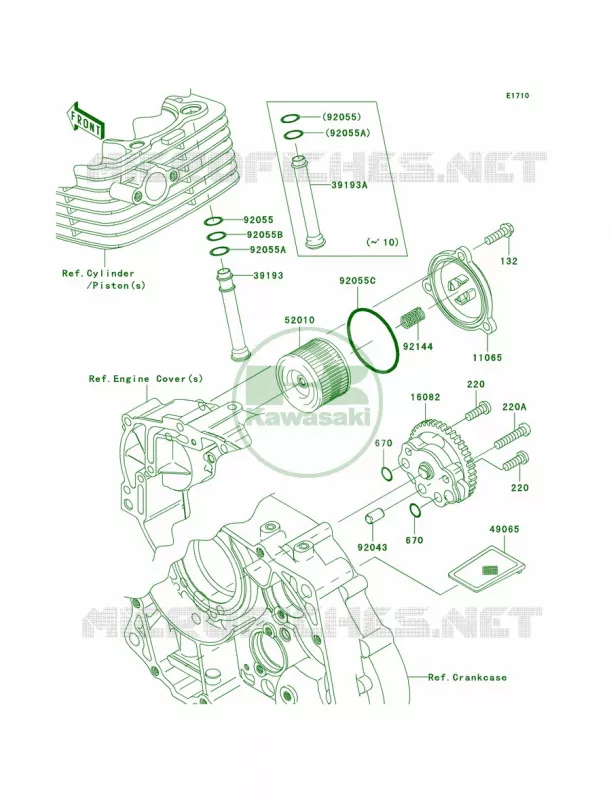 Oil Pump Kawasaki MOTOS 140 2011 KLX140  KLX140ABF