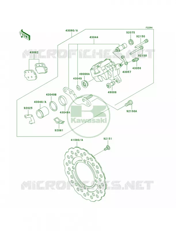 Rear Brake Kawasaki MOTOS 140 2011 KLX140  KLX140ABF