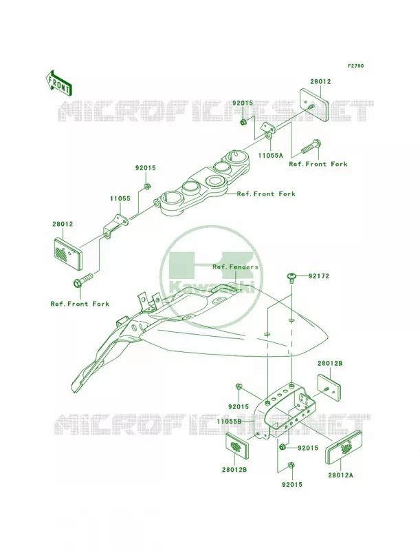 ReflectorsA8FA9FAAFABFCN Kawasaki MOTOS 140 2011 KLX140  KLX140ABF