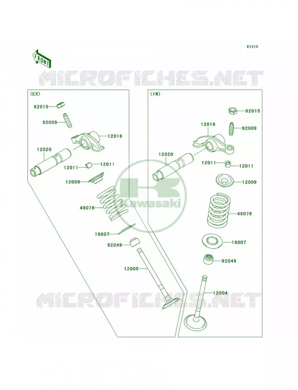 Valves Kawasaki MOTOS 140 2011 KLX140  KLX140ABF