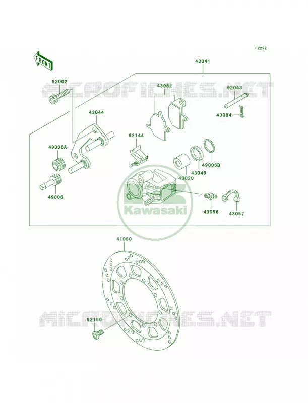 Front Brake Kawasaki MOTOS 650 1999 KLR650  KL650-A13