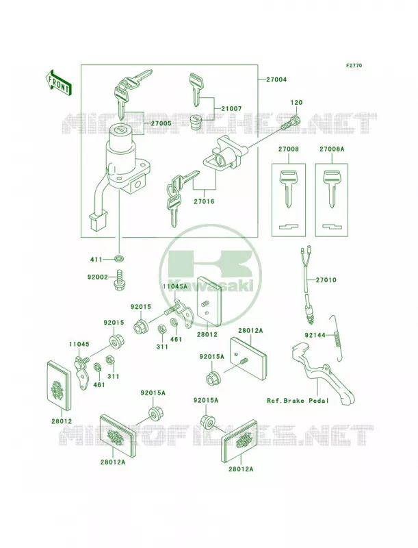 Ignition Switch Kawasaki MOTOS 650 1998 KLR650  KL650-A12