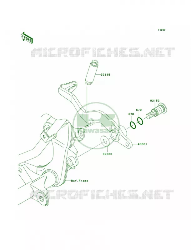 Brake Pedal Kawasaki MOTOS 140 2011 KLX140L  KLX140BBF