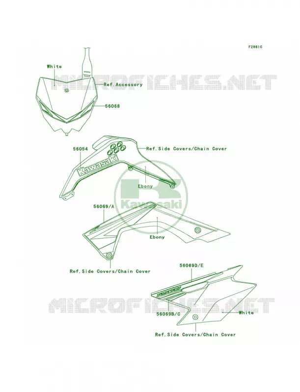 DecalsGreenBAF Kawasaki MOTOS 140 2011 KLX140L  KLX140BBF