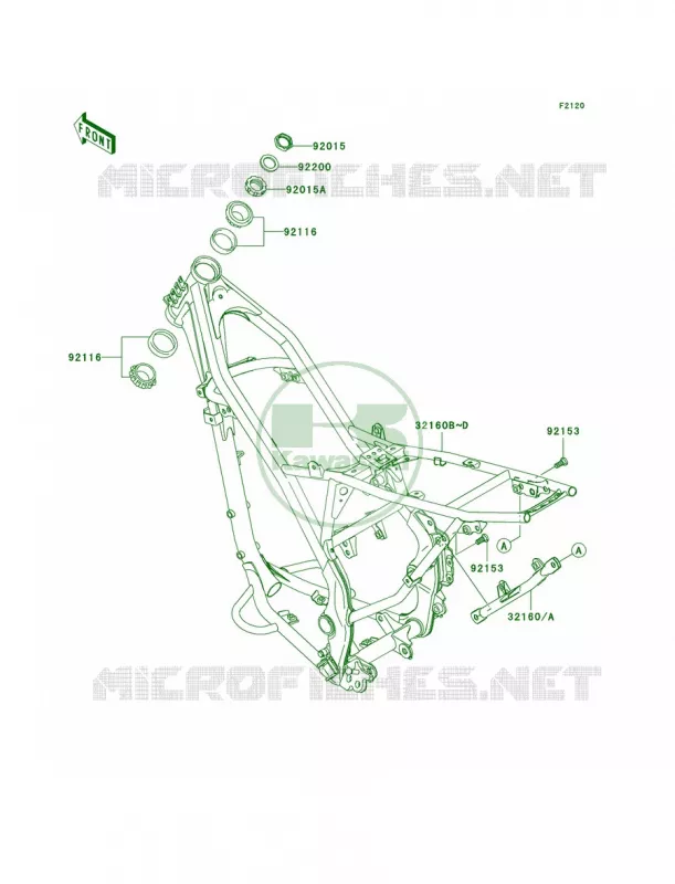 Frame Kawasaki MOTOS 140 2011 KLX140L  KLX140BBF