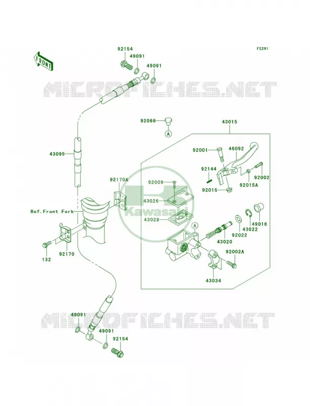 Front Master Cylinder Kawasaki MOTOS 140 2011 KLX140L  KLX140BBF