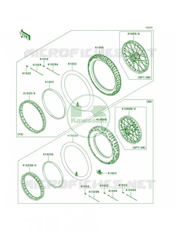 WheelsTires Kawasaki MOTOS 140 2011 KLX140L  KLX140BBF