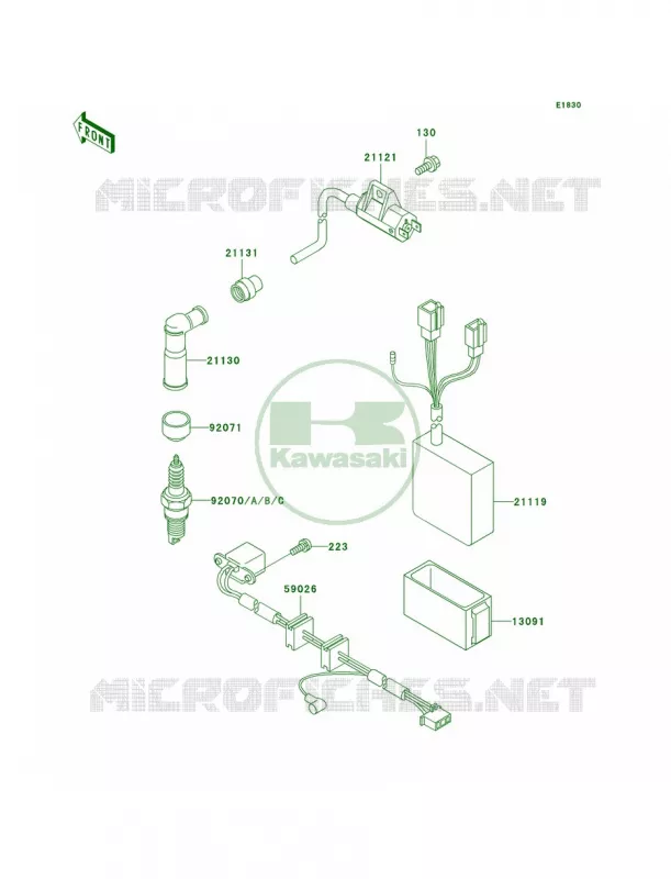 Ignition System Kawasaki MOTOS 650 1996 KLR650  KL650-A10