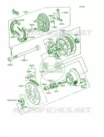 Rear Hub pour Kawasaki KE100
