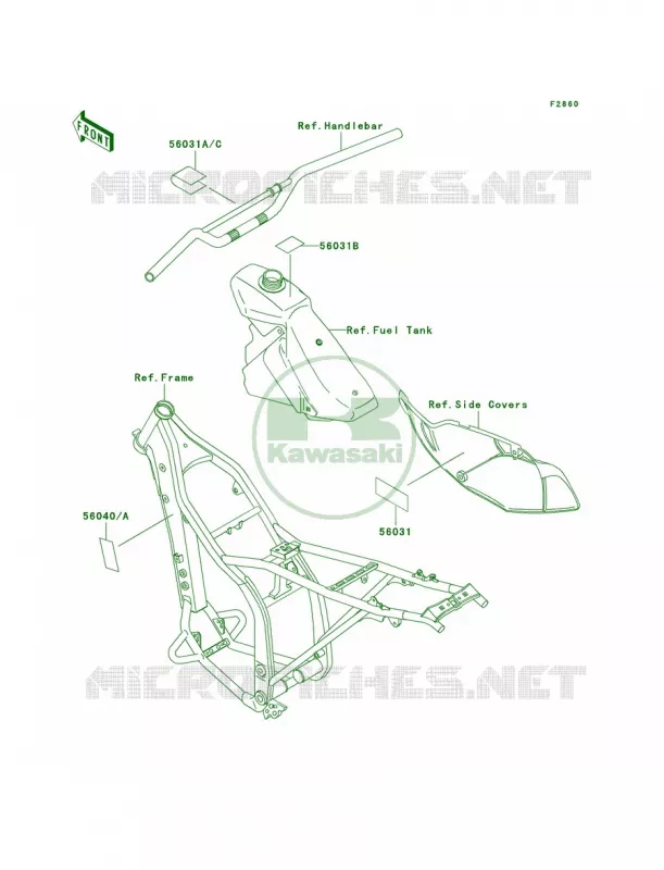 Labels Kawasaki MOTOS 250 1995 KLX250R  KLX250-D3