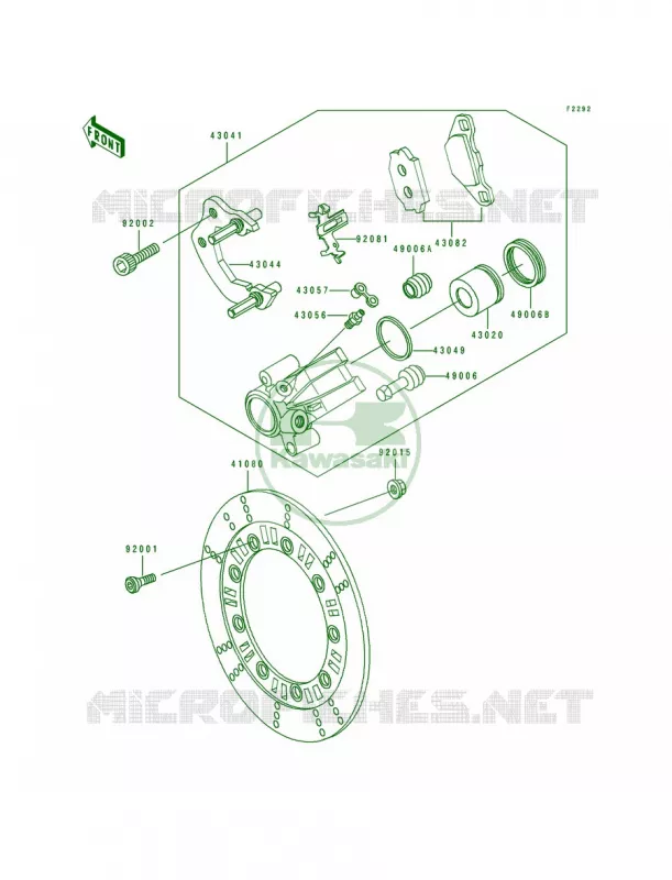 Front Brake Kawasaki MOTOS 250 1994 KLR250  KL250-D11