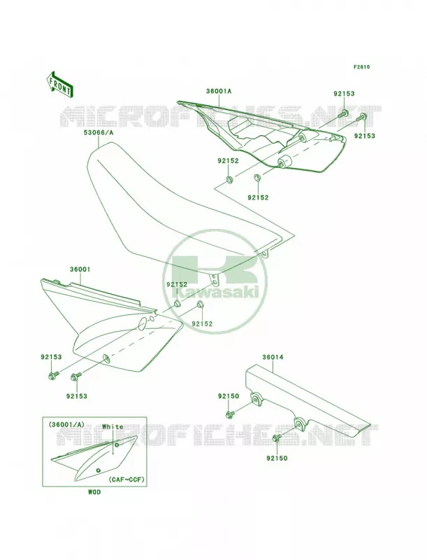 Side CoversChain Cover Kawasaki MOTOS 110 2010 KLX110  KLX110CAF