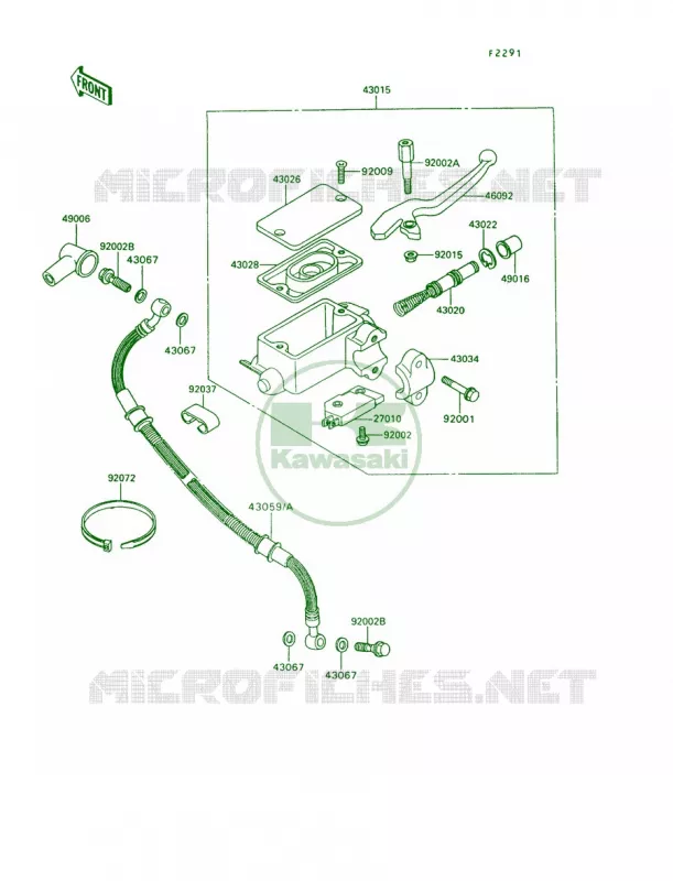 Front Master Cylinder Kawasaki MOTOS 650 1994 KLR650  KL650-A8