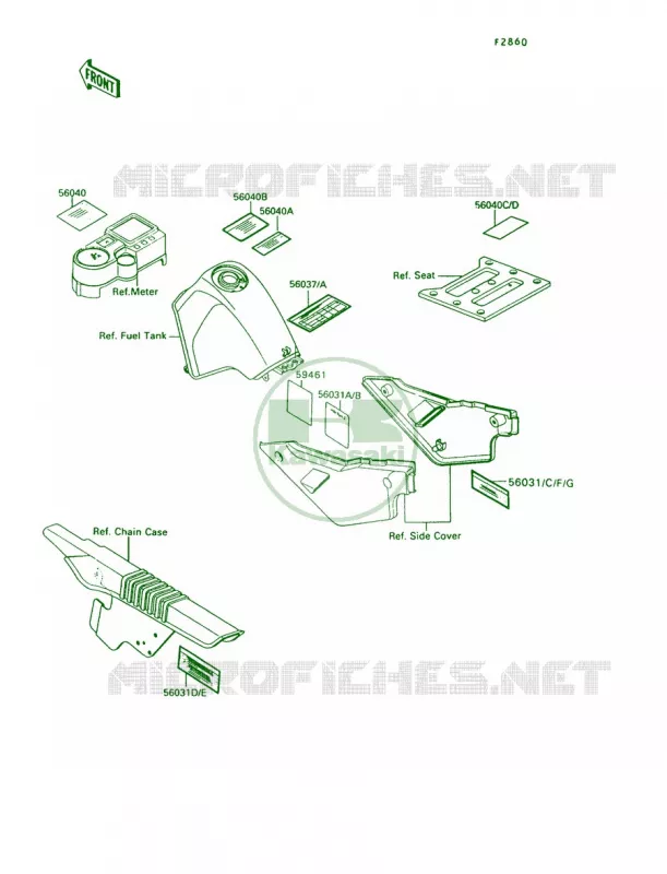 Labels Kawasaki MOTOS 650 1994 KLR650  KL650-A8