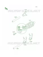 Gear Change DrumShift Forks pour Kawasaki KLX250R