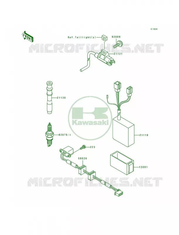 Ignition System Kawasaki MOTOS 650 1994 KLX650R  KLX650-A2
