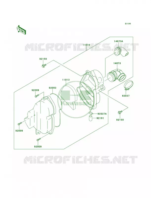 Air Cleaner Kawasaki MOTOS 110 2010 KLX110L  KLX110DAF