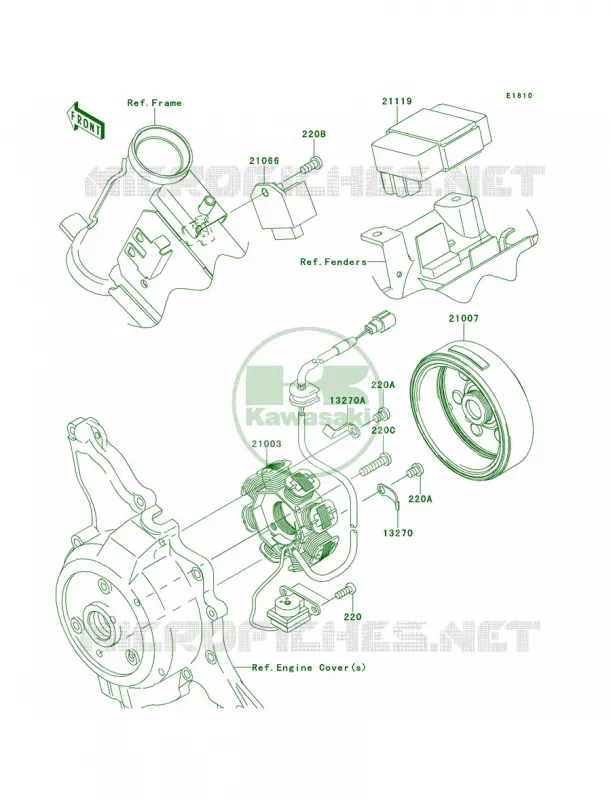 Generator Kawasaki MOTOS 110 2010 KLX110L  KLX110DAF
