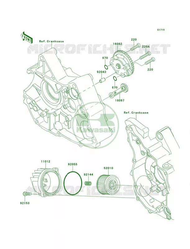 Oil Pump Kawasaki MOTOS 110 2010 KLX110L  KLX110DAF