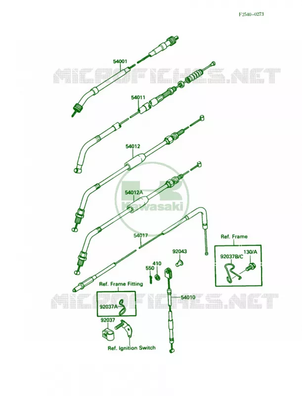 Cable Kawasaki MOTOS 650 1991 KLR650  KL650-A5