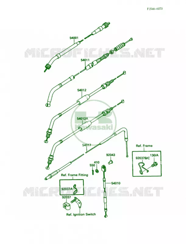 Cable Kawasaki MOTOS 650 1990 KLR650  KL650-A4