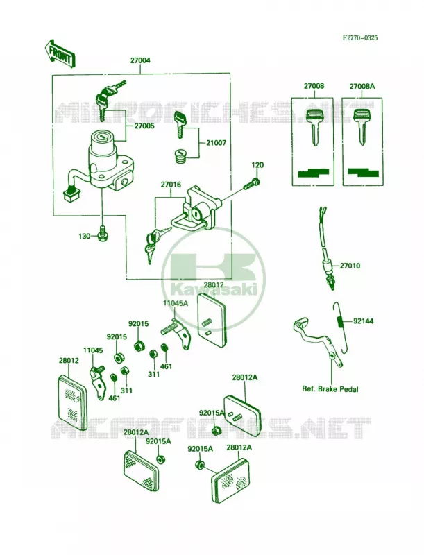 Ignition Switch Kawasaki MOTOS 650 1990 KLR650  KL650-A4