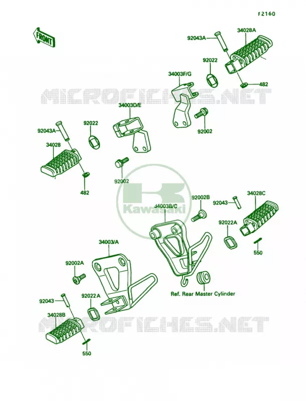 Step Kawasaki MOTOS 650 1990 KLR650  KL650-A4