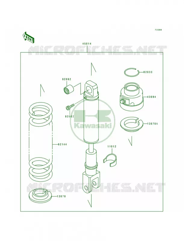 Shock Absorber Kawasaki MOTOS 650 1990 Tengai  KL650-B2